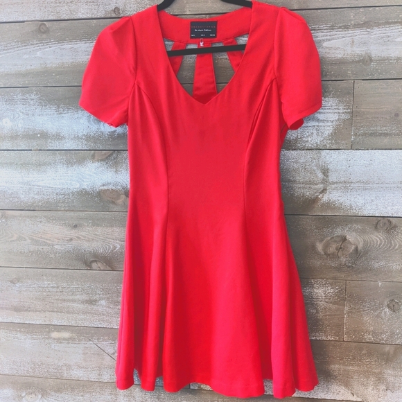 Dress Forum California Cage Back Little Red Dress - Picture 1 of 8